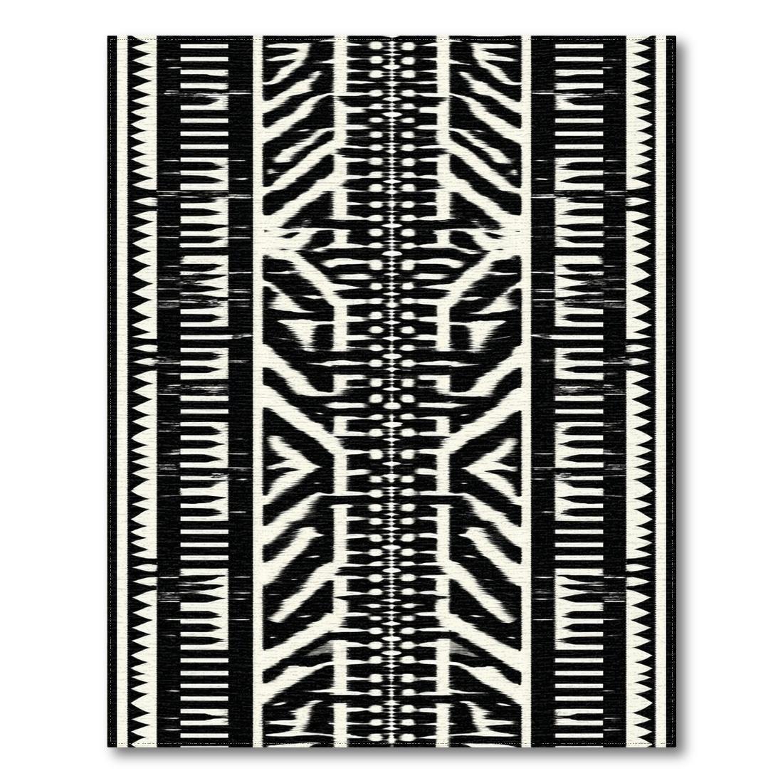 Black & White Geometric Bold Rug Design View