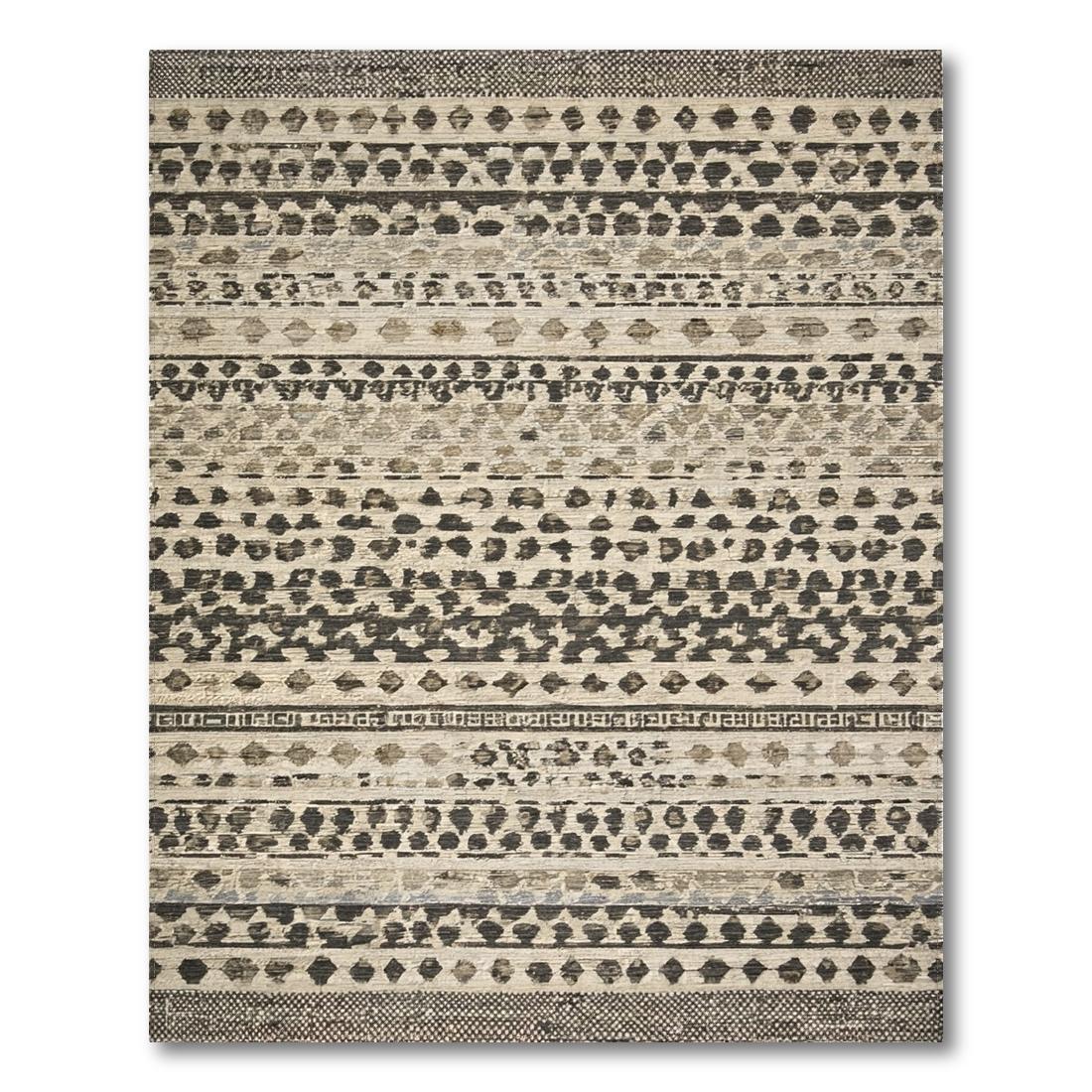 Earthy Tribal Striped Rug Design View