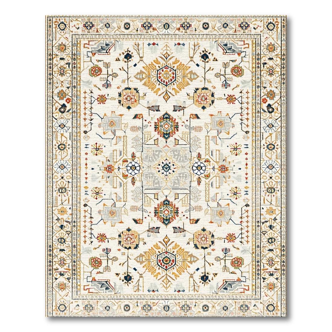 Ivory Intricate Ornate Elegant Rug Design View