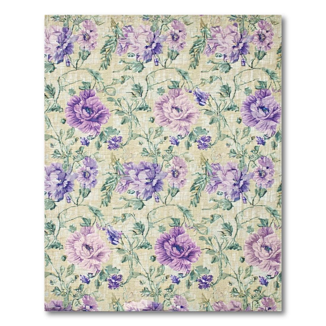 Purple Floral Serene Rug Design View